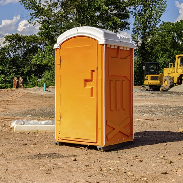 how often are the porta potties cleaned and serviced during a rental period in Preston